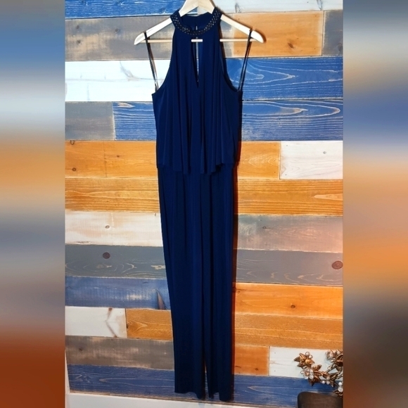 Laundry by Shelli Segal Romper Jumpsuit 6 navy blue - Picture 3 of 9